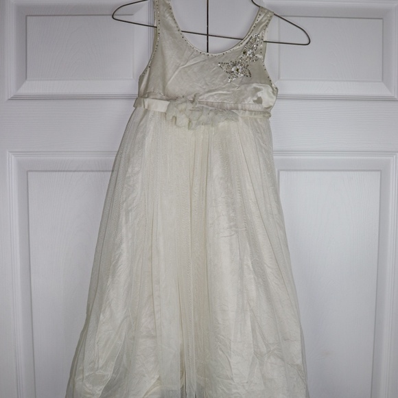 monsoon grey flower girl dress